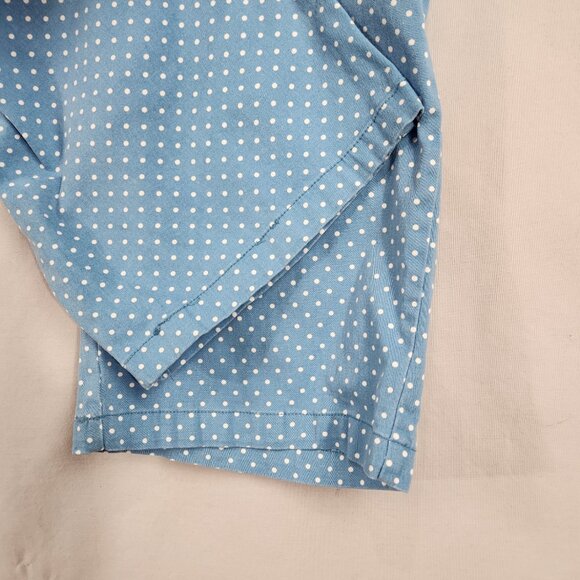 Woman Within Plus Size Blue Polka Dot Denim Jeans Sz 22W Elastic Waist Casual - Picture 6 of 11